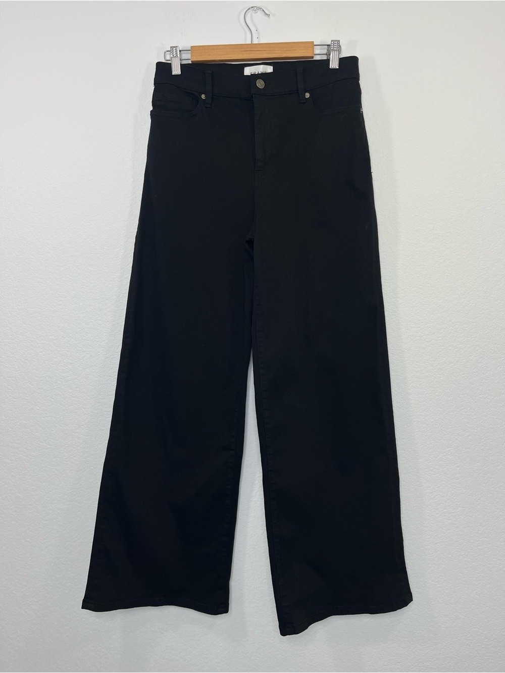 FRAME NWOT Le Slim Palazzo Long Jeans in Black size 29 - Picture 2 of 9